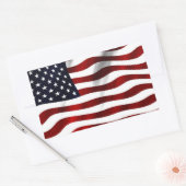 Amerikanische Flagge Rechteckiger Aufkleber (Umschlag)