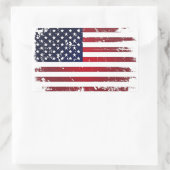 Amerikanische Flagge Rechteckiger Aufkleber (Tasche)