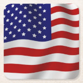 Amerikanische Flagge Rechteckiger Pappuntersetzer (Vorderseite)