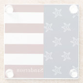 Amerikanische Flagge Red White Blue Starfish Gla Glasuntersetzer (Rückseite)
