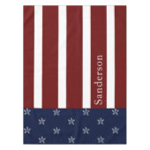 Amerikanische Flagge Red White Blue Starfish Tischdecke (Vorderseite)