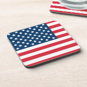 Amerikanische Flagge Red White und Blue Patriotic Getränkeuntersetzer (Linke Seite)
