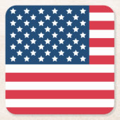 Amerikanische Flagge Red White und Blue Patriotic Rechteckiger Pappuntersetzer (Vorderseite)