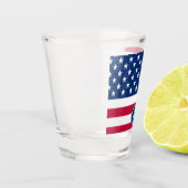 Amerikanische Flagge Red White und Blue Patriotic Schnapsglas (Links)
