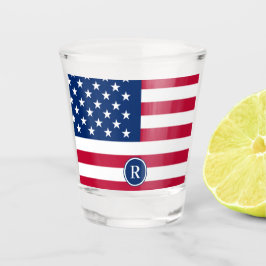 Amerikanische Flagge Red White und Blue Patriotic Schnapsglas