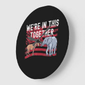 Amerikanische Flagge Republikanischer Elefantendem Große Wanduhr (Winkel)