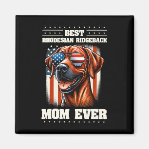 Amerikanische Flagge Rhodesian Ridgeback 4. Juli Magnet