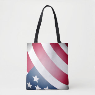 Amerikanische Flagge Rot und Weiße Streifen, Stern Tasche