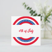 Amerikanische Flagge Rot Weiß und Blau 4. Juli Einladung (Stehend Vorderseite)