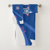 Amerikanische Flagge rot weiß und blau Badhandtuch Set (Insitu)