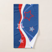 Amerikanische Flagge rot weiß und blau Badhandtuch Set (Handtuch)