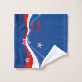 Amerikanische Flagge rot weiß und blau Badhandtuch Set (Waschlappen)
