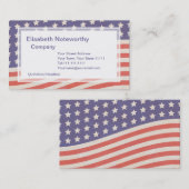 Amerikanische Flagge - Rot, weiß und Blau Juli 4. Visitenkarte (Vorne/Hinten)