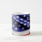 Amerikanische Flagge (rot, weiß und blau) Kaffeetasse (Mittel)