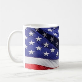 Amerikanische Flagge (rot, weiß und blau) Kaffeetasse