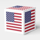 Amerikanische Flagge rot weiß und blau patriotisch Geschenkschachtel (Vorderseite)