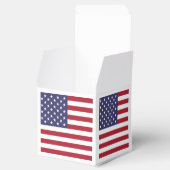 Amerikanische Flagge rot weiß und blau patriotisch Geschenkschachtel (Geöffnet)