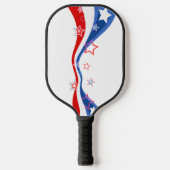 Amerikanische Flagge rot weiß und blau Pickleball Schläger (Vorderseite)