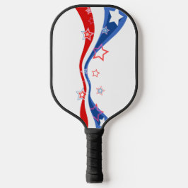 Amerikanische Flagge rot weiß und blau Pickleball Schläger