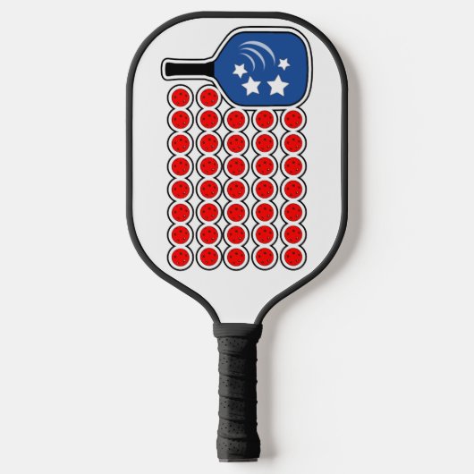 Amerikanische Flagge Rot Weiß und Blaue Pickleball Pickleball Schläger (Vorderseite)