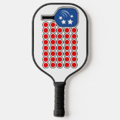 Amerikanische Flagge Rot Weiß und Blaue Pickleball Pickleball Schläger (Rückseite)