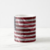 Amerikanische Flagge Rot, Weiße Streifen und Starr Kaffeetasse (Mittel)