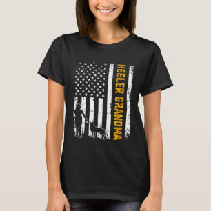 Amerikanische Flagge Roter Blau Heeler Oma Rinderh T-Shirt