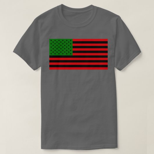 Amerikanische Flagge Rotes Schwarzes Grün T-Shirt (Design vorne)