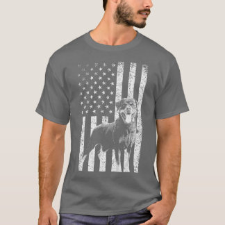 Amerikanische Flagge Rottweiler Hundeliebhaber Lus T-Shirt