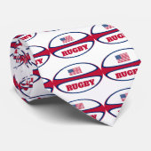 Amerikanische Flagge Rugby Ball Krawatte (Gerollt)