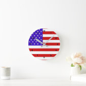 Amerikanische Flagge Runde Wanduhr (Zuhause)