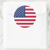 Amerikanische Flagge Runder Aufkleber (Tasche)
