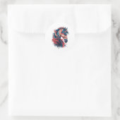 Amerikanische Flagge Runder Aufkleber (Tasche)