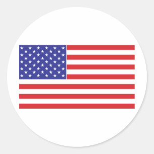 Amerikanische Flagge Runder Aufkleber