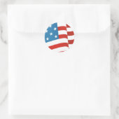 Amerikanische Flagge Runder Aufkleber (Tasche)
