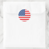 Amerikanische Flagge Runder Aufkleber (Tasche)