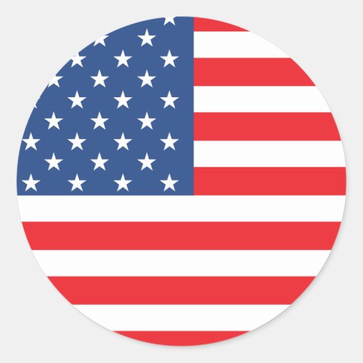 Amerikanische Flagge Runder Aufkleber (Vorderseite)