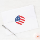 Amerikanische Flagge Runder Aufkleber (Umschlag)