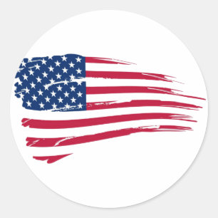 Amerikanische Flagge Runder Aufkleber