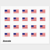Amerikanische Flagge Runder Aufkleber (Blatt)