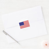Amerikanische Flagge Runder Aufkleber (Umschlag)