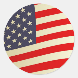 Amerikanische Flagge Runder Aufkleber