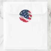 amerikanische Flagge Runder Aufkleber (Tasche)