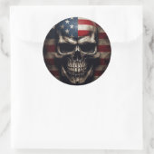 Amerikanische Flagge Runder Aufkleber (Tasche)