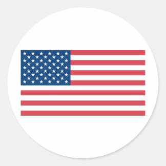 Amerikanische Flagge Runder Aufkleber