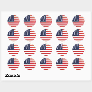 Amerikanische Flagge Runder Aufkleber