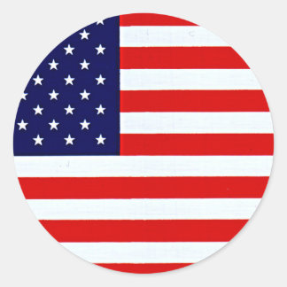 Amerikanische Flagge Runder Aufkleber