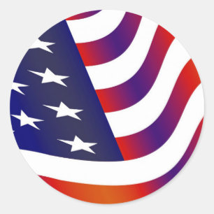 Amerikanische Flagge Runder Aufkleber