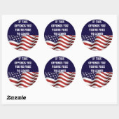 AMERIKANISCHE Flagge Runder Aufkleber (Blatt)