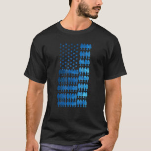 Amerikanische Flagge Salzwasserfisch Für Männer Va T-Shirt